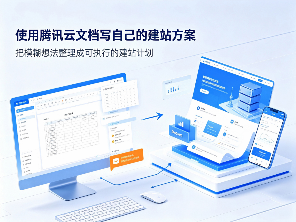 如何使用腾讯云文档写自己的建站方案